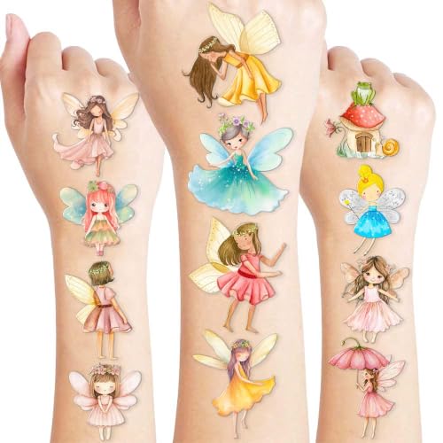 60 PCS Fairy Temporary Tattoos for Kids - Woodland Theme Party Favors