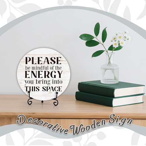 Inspirational Wooden Desk Decor Sign with Positive Affirmations