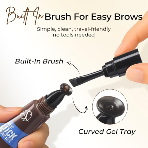 SACE LADY 24H Lock Eyebrow Gel with Brush - Waterproof Brown
