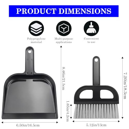 Compact Mini Dustpan and Brush Set for Home and Office
