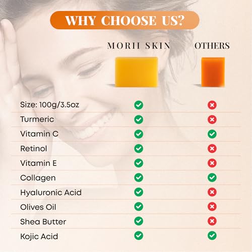 Organic Turmeric Soap Bar with Kojic Acid for Dark Spots | 2-Pack, 3.53 oz Each