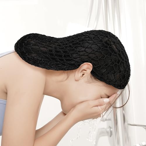 Mozeat Lens 2-Pack Black Hair Nets for Long Hair