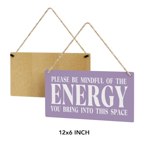 Inspirational Wooden Wall Sign for Meditation Room - 6x12 Inches