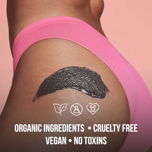 White Naturals Activated Charcoal Body Scrub for Exfoliation & Glow