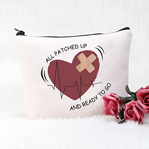 Heart Warrior Canvas Cosmetic Bag - Durable Travel Makeup Organizer