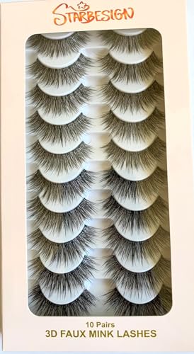Starbesign Faux Mink Eyelash 10 Pairs – Natural & Dramatic Styles for Everyday Wear