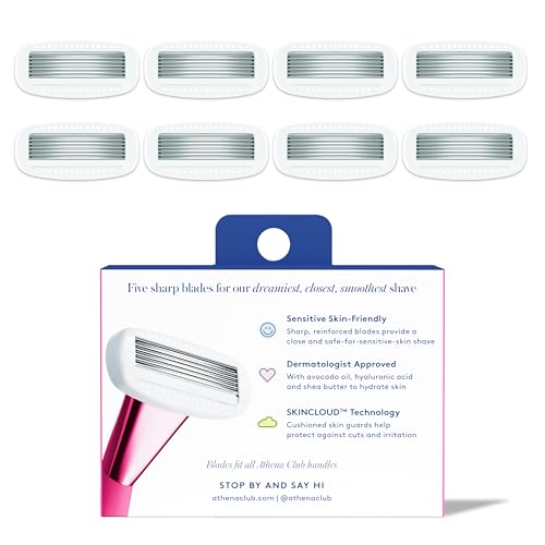 Athena Club Women's 5-Blade Razor Blade Refills - Pack of 8 - Compatible with Athena Razor System