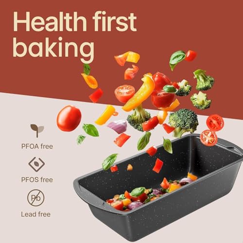 Nonstick Bread Loaf Pan Set - 2 Pack (10.2" & 11") - Oven Safe