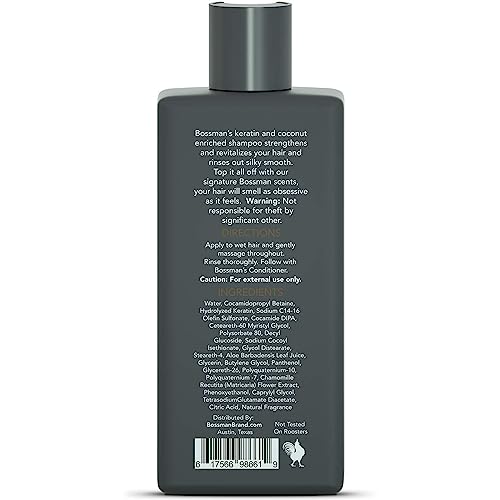 Bossman Men's Hair Shampoo with Keratin - Stagecoach Scent