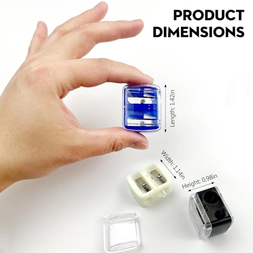 5-Pack Dual Hole Cosmetic Pencil Sharpeners for Lip & Eyeliner