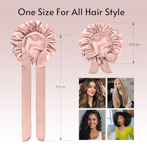 Yanideer Adjustable Satin Bonnets - 3 Pcs Double Layer Hair Cover