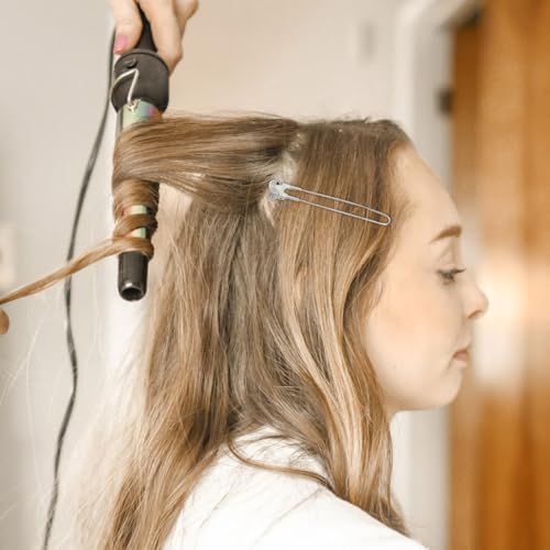 Lurrose 12-Piece Stainless Steel Hair Sectioning Clips for Styling