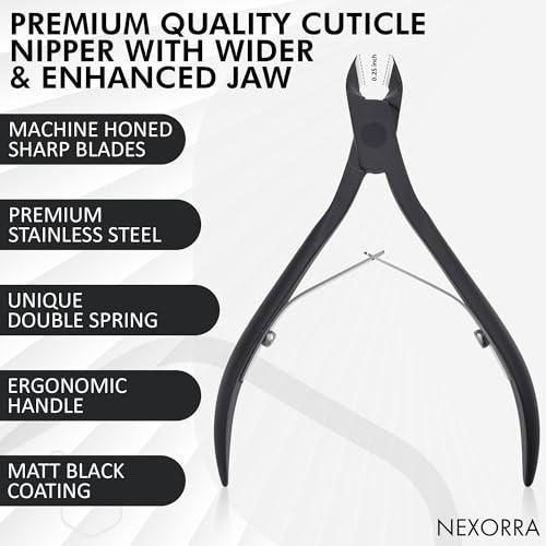Premium Cuticle Nipper Stainless Steel Clipper for Manicure & Pedicure