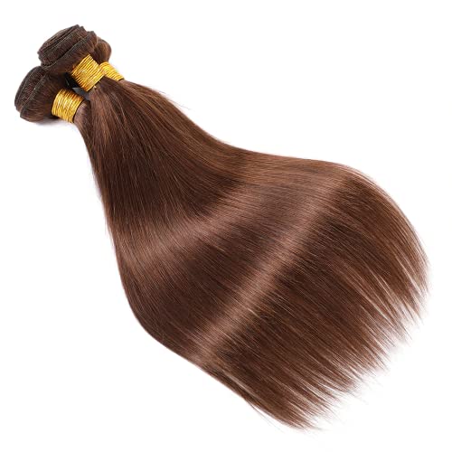 Dark Brown Human Hair Bundles 8-12 Inch Straight Remy Hair Extensions