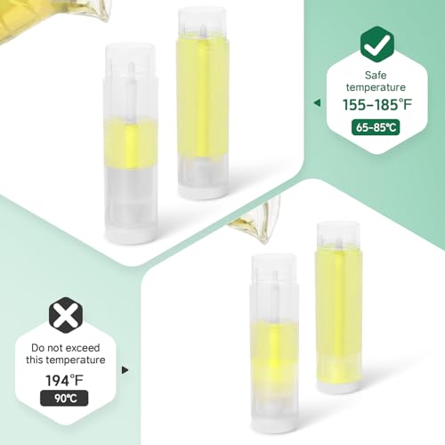Green Cap 50Pcs Lip Balm Tubes 5.5ml BPA-Free Twist-Up Containers for DIY Lipstick