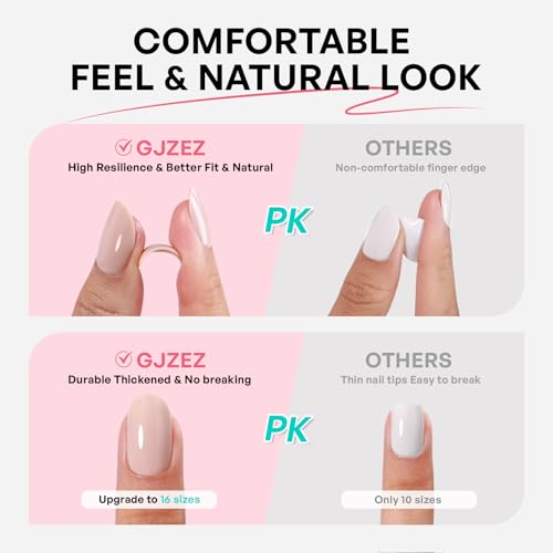 Short Almond Press On Nails - Soft Gel Glazed Donut Pink Chrome Kit