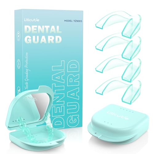 Litlcutie Moldable Night Guard for Teeth Grinding - 4 Pack with Case