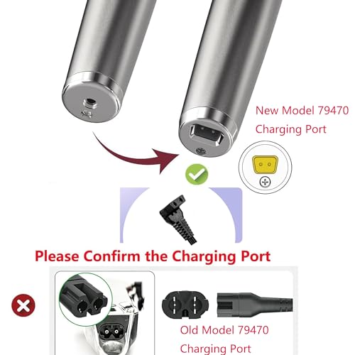 USB Power Adapter Charger Cord for Wahl Cordless Hair Clippers Model 79470, 6245LP