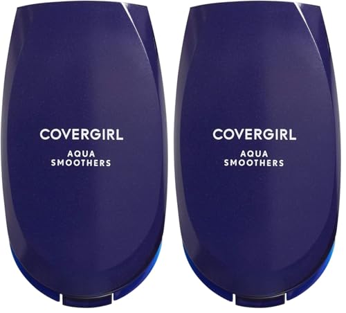 COVERGIRL AquaSmooth Compact Foundation, Buff Beige 725, 0.4 oz (2 Pack)