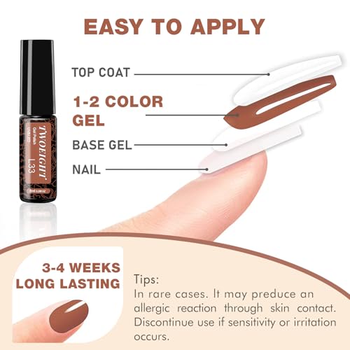 TWOEIGHT Gel Nail Polish Liner Art 12 Colors 8ml UV Lamp Soak-off