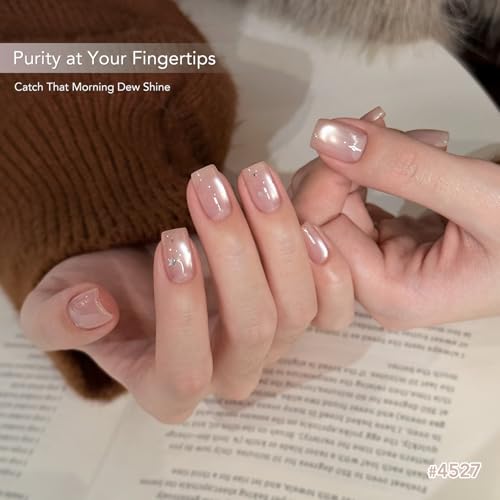 GAOY Cat Eye Gel Nail Polish Set - 6 Colors Holographic Glitter UV Gel