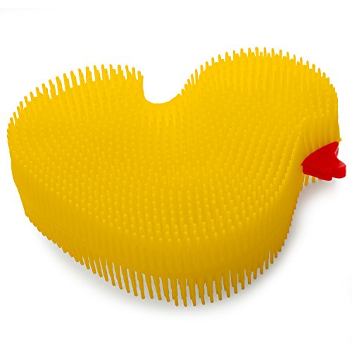 Norpro Silicone Duck Dish Brush - Double Sided, Heat Resistant & Dishwasher Safe