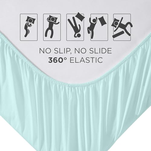 Aqua Twin Fitted Sheet - Ultra Soft Microfiber, Deep Pocket