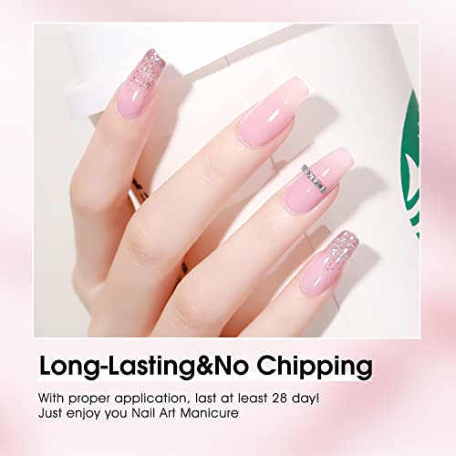 Venalisa Pink Gel Nail Polish Set - 6 Vibrant Nude Colors for DIY Manicure