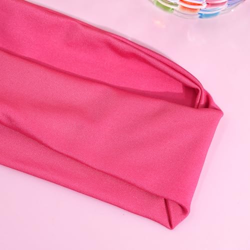 Neon Hot Pink 80s 90s Headband - Retro Hair Accessory for Parties