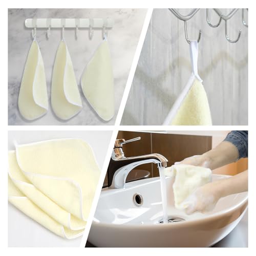 Kiopdse 3-Pack Exfoliating Wash Cloths - Double-Sided Body Scrubber