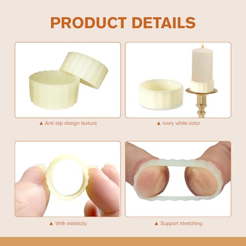 30 Silicone Candle Holders for Taper Candles - Secure Grippers