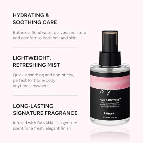 Perfumed Hair Mist for Women ? Castor Oil for Shine & Long-Lasting Scent, Clean Hair Perfume & Body Mist ? Botanical Waters & 17 Amino Acids, Sulfate, Paraben, Silicone-Free ? Baby Musk, 125ml