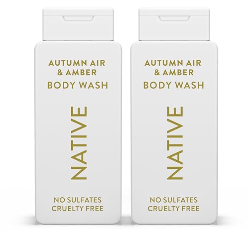 Native Body Wash - Autumn Air & Amber, 18 oz (2-Pack) - Sulfate & Paraben Free
