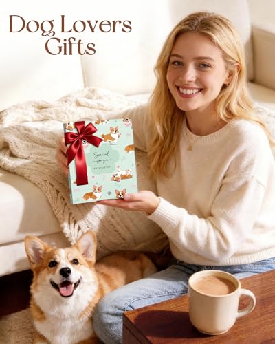 Slohif Corgi Crochet Coasters - Cute Drink Coasters for Home