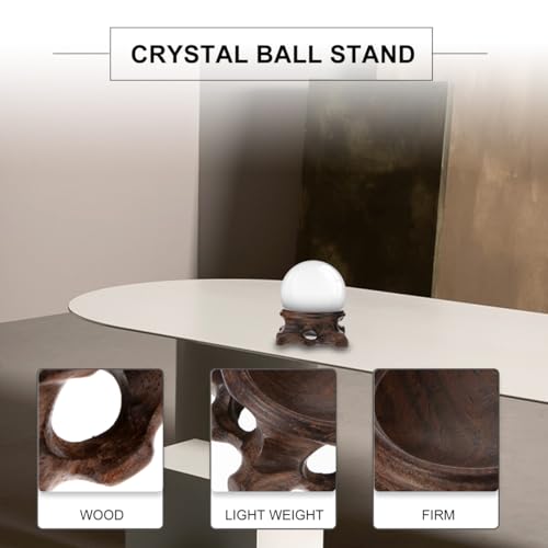 Didiseaon Crystal Ball Pedestal Stand - 2.16 in Black Ebony