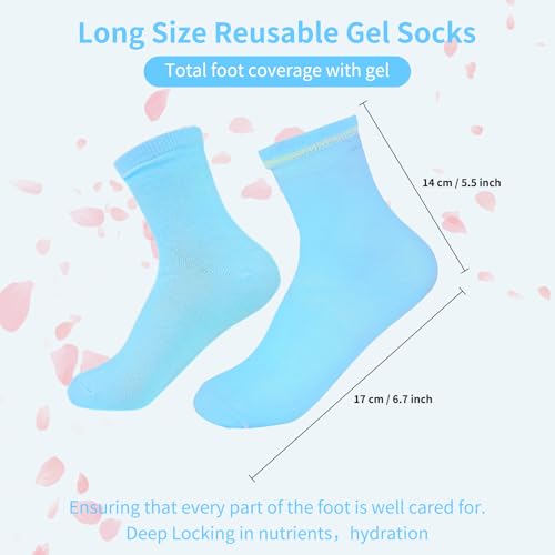 Comblessky Moisturizing Gel Socks for Dry Cracked Heels and Foot Repair