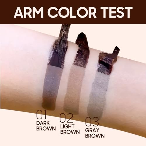 Waterproof Tattoo Eyebrow Gel Kit with Stencils - Light Brown