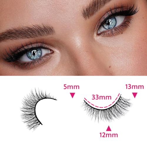 Azenlo 3D Fluffy Cat Eye Lashes - 48 Pairs Faux Mink, 14mm, ZSR-019
