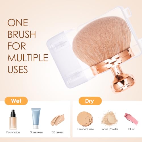 BABYSHEEP Rose Gold-Gold Body Makeup Brush for Self Tanner & Bronzer with Protective Case