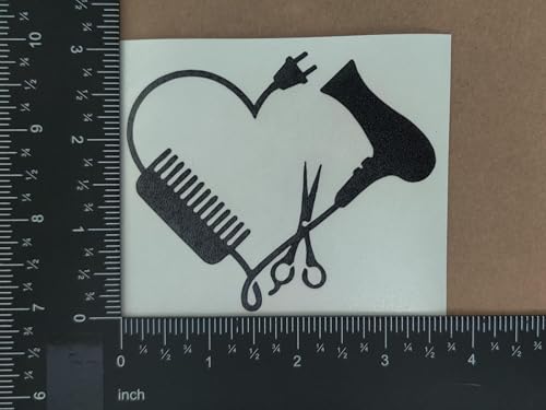 Slaced Hair Stylist Decal 4 Pack Small ~3.5" - Black Hairdresser Wall Decor