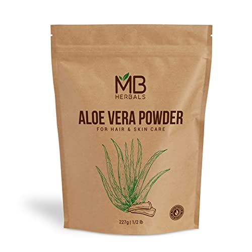 MB Herbals Aloe Vera Powder 8 oz - Natural Skin & Hair Moisturizer, Hair Growth, Pack of 1