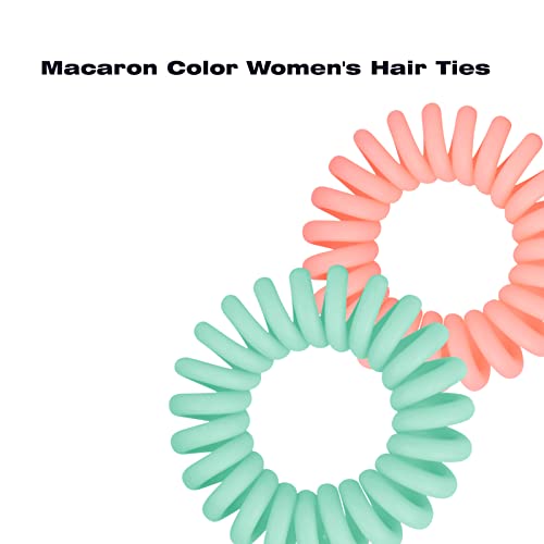 Teqifu 18-Pack Spiral Hair Ties - No Crease, Damage-Free Hold