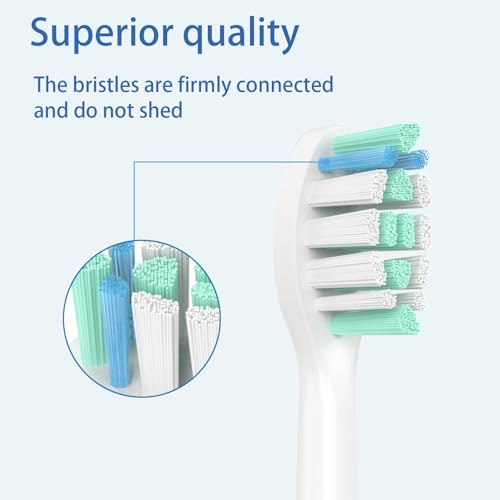 Densuuclin Replacement Toothbrush Heads for Philips Sonicare - 6 Pack