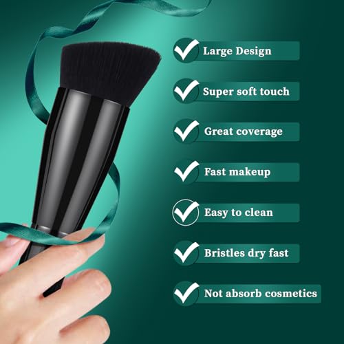 Flat Top Kabuki Foundation Brush for Liquid & Cream Makeup