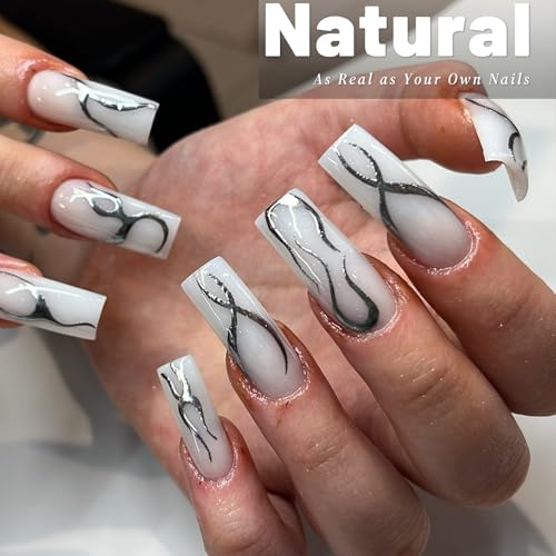 600pcs Clear Square Gel Nail Tips - Fake Acrylic Nails for Manicure