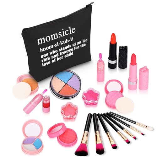 Hockey Mom Makeup Bag - Waterproof Momsicle Cosmetic Toiletry Pouch