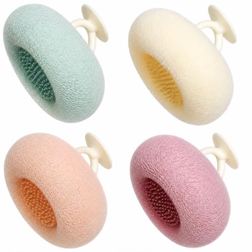 4-Pack Silicone Bath Ball Sponge Set for Gentle Exfoliation