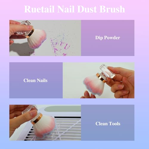 Professional Nail Dust Brush - Rose-Shaped Acrylic Cleaner