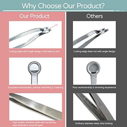 Ausomtek Manual Nose Hair Clipper - Painless Stainless Steel Trimmer