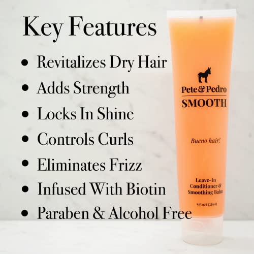 Pete & Pedro Smooth Leave-In Conditioner 4 oz | Nourishing Moisture & Frizz Control